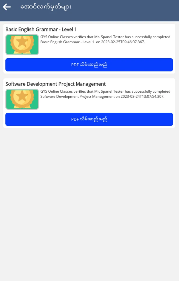 GYS Online Classes screenshot
